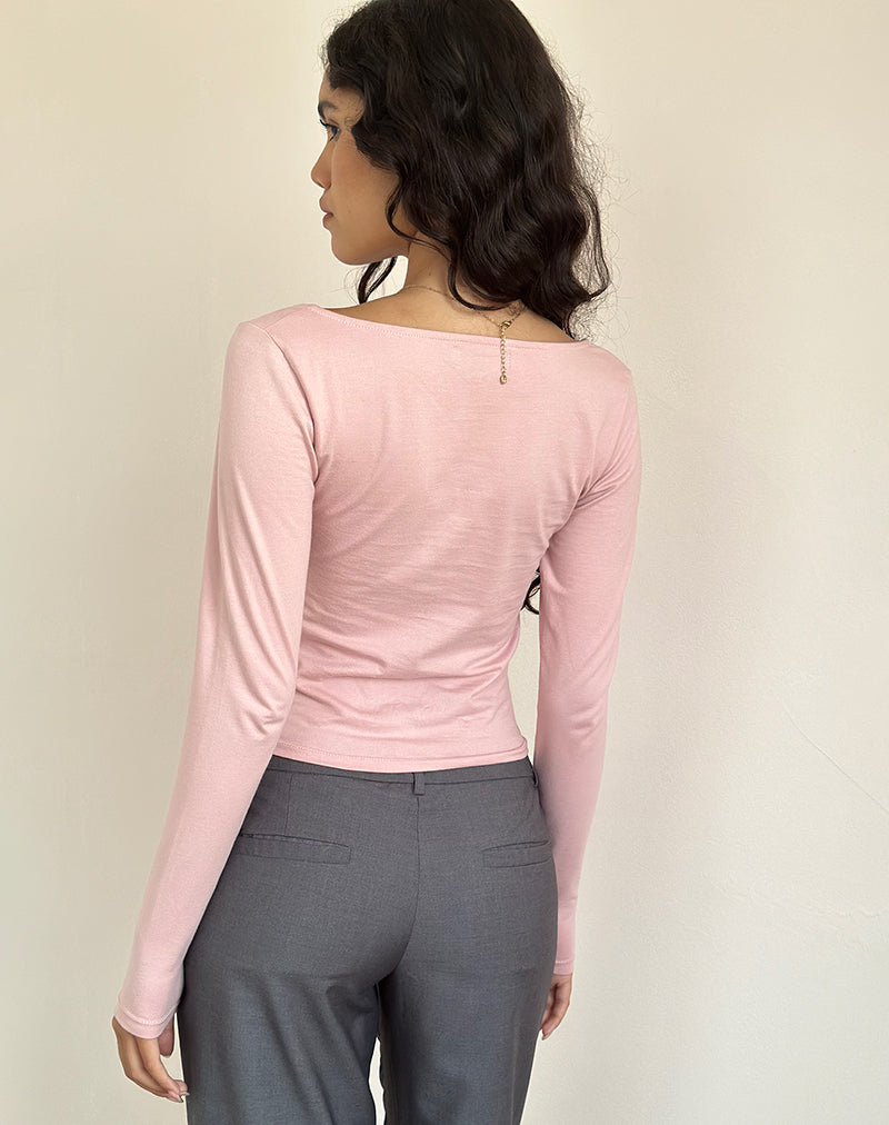 Image of Sisil Langarm-Top in Pink Lady