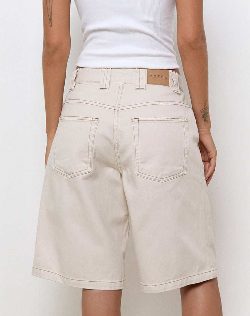 Bild von Low Rise Skater Short in Off White