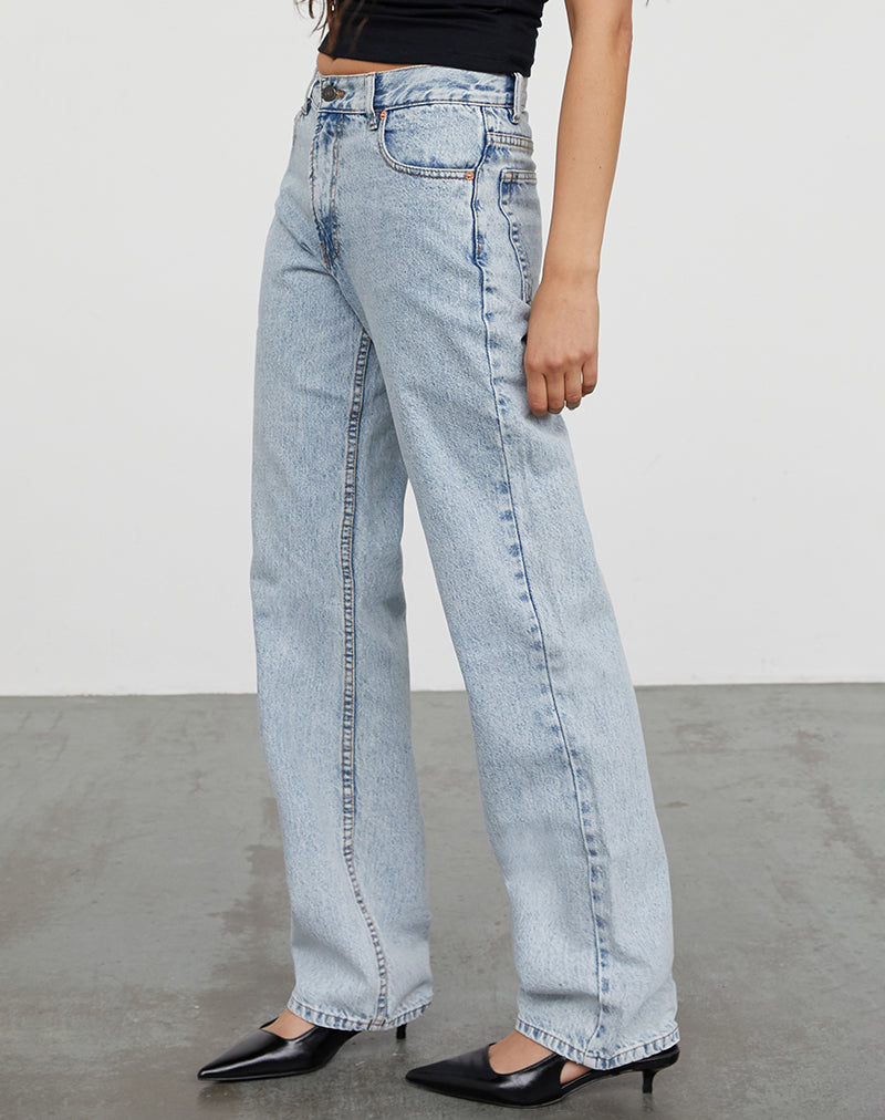 Bild von Mid Rise Slim Parallel Jeans in 80's Light Wash