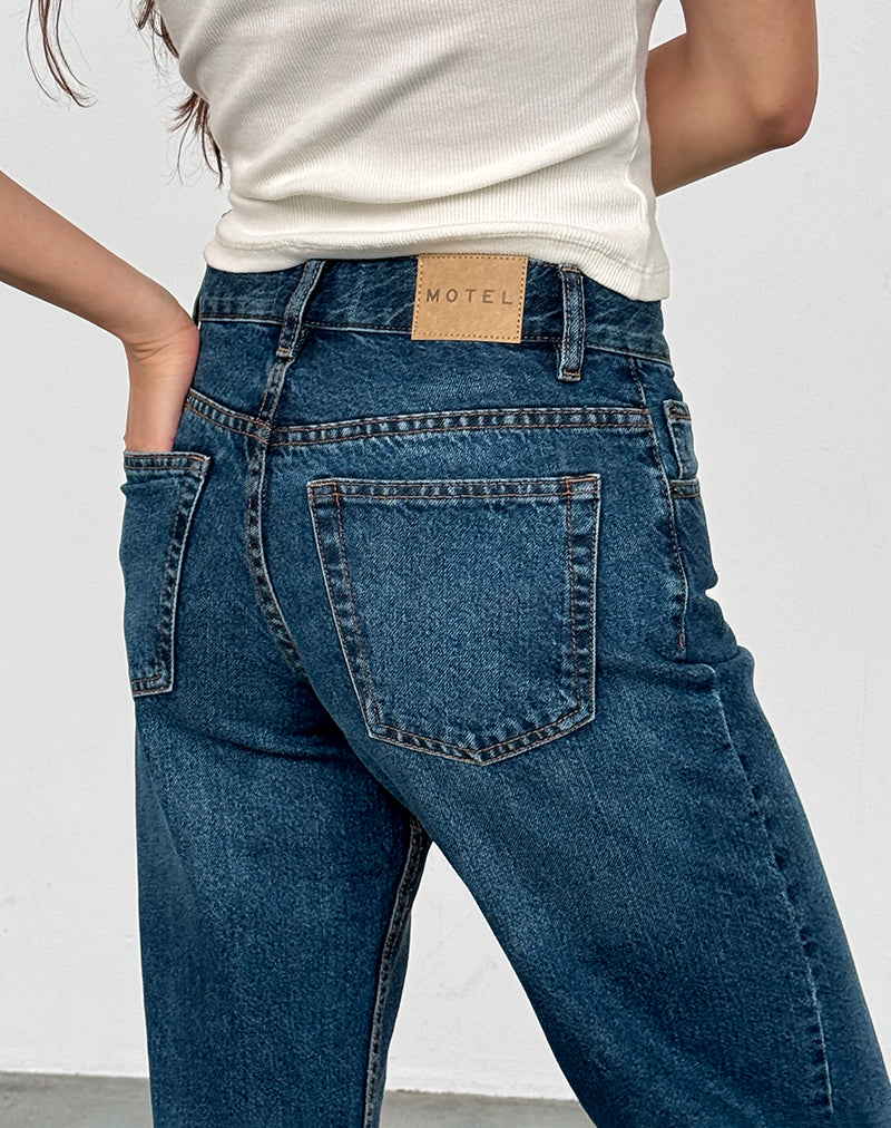 Bild von Low Rise Slim Parallel Jeans in Mid Blue Used