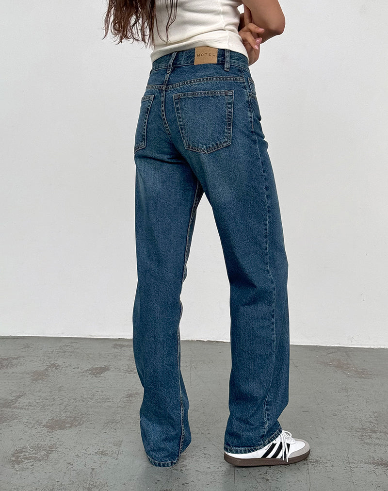 Bild von Low Rise Slim Parallel Jeans in Mid Blue Used