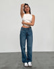 Bild von Low Rise Slim Parallel Jeans in Mid Blue Used