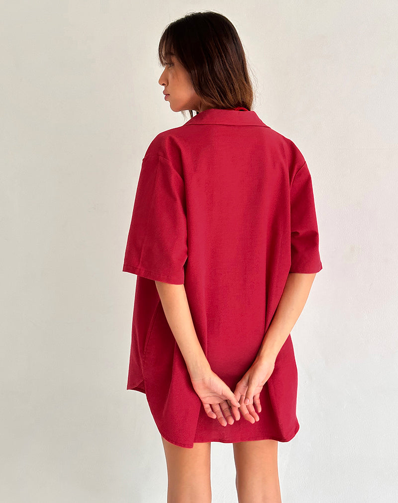 Bild von Smith Oversized Shirt in Adrenalin Rot