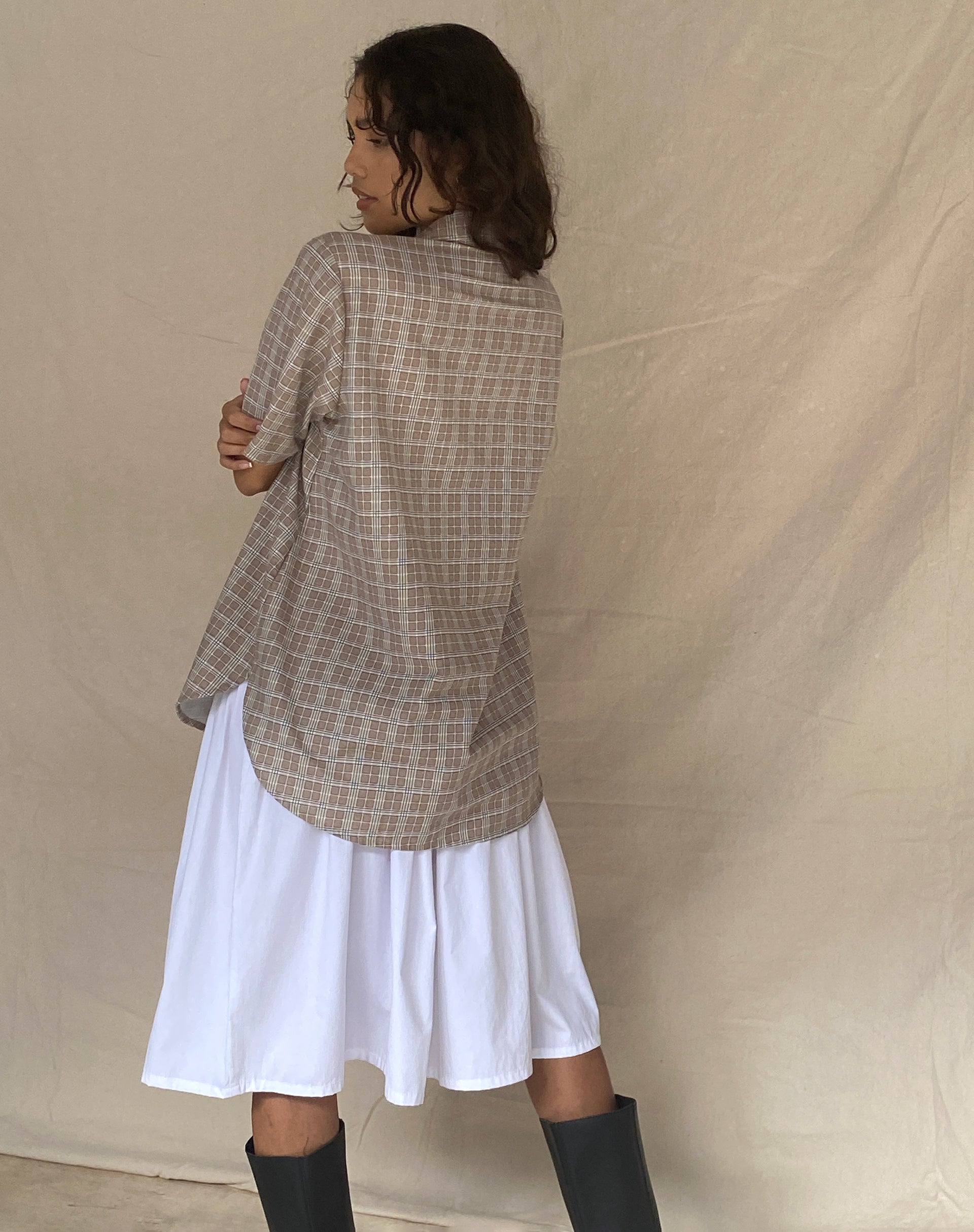 Bild von Smith Kurzarmhemd in Taupe Check