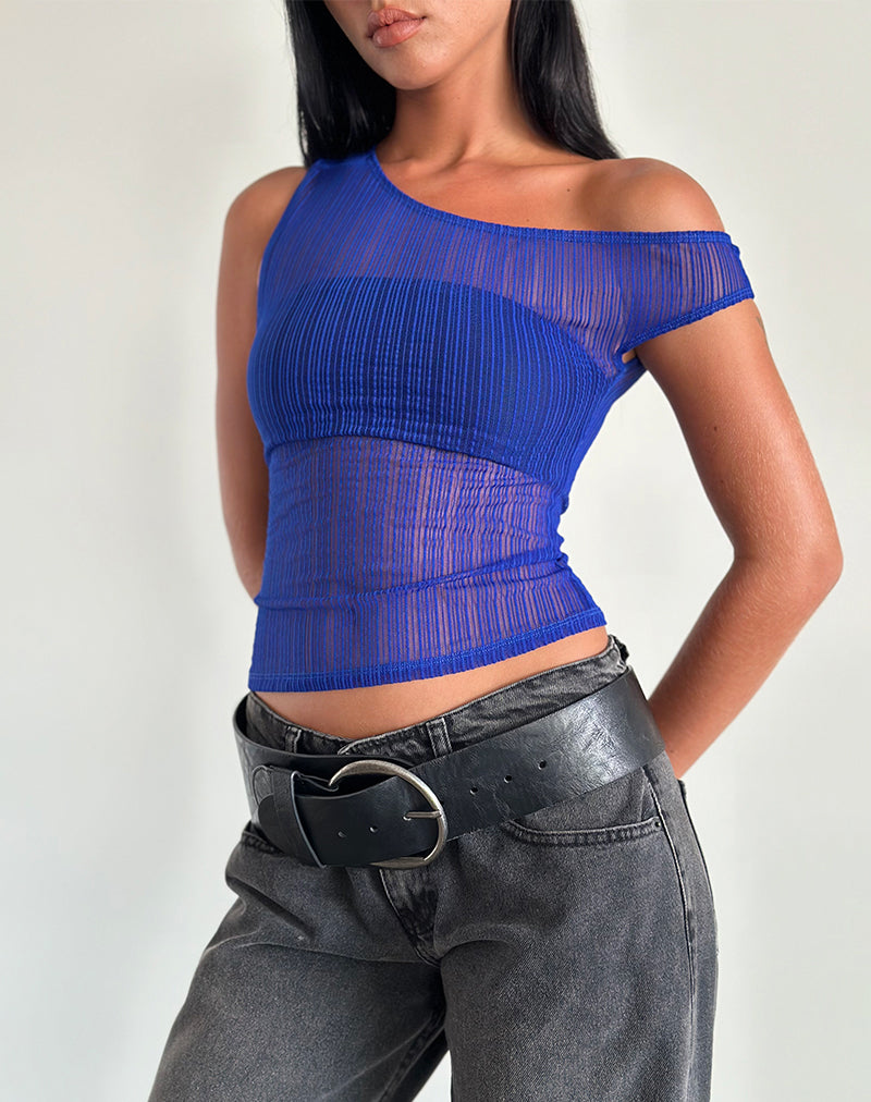 Bild von Sohan Top in Sheer Texture Blau