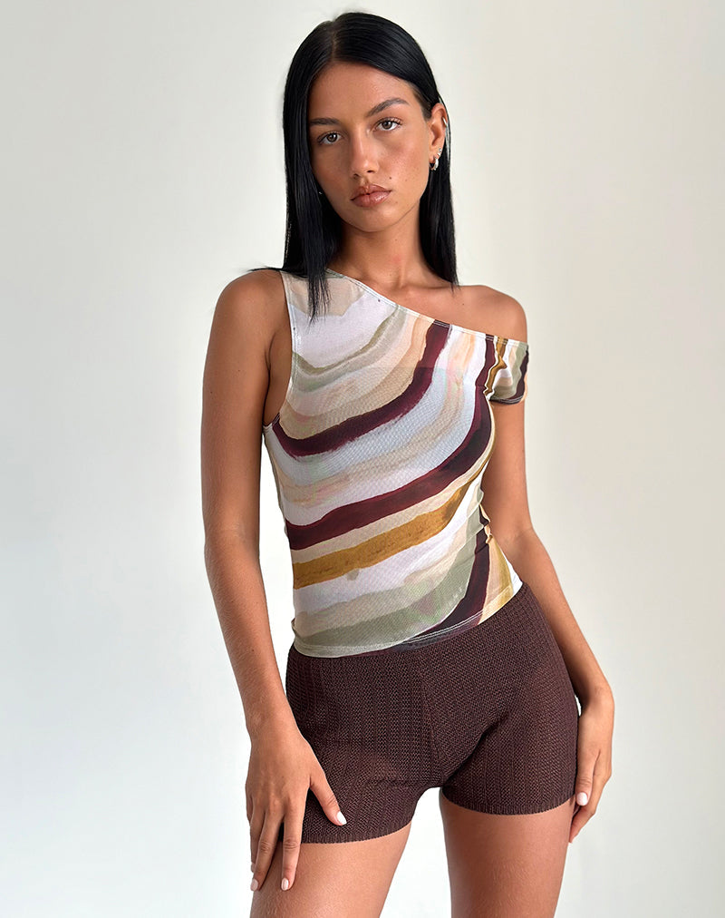 Bild von Sohan Asymmetrisches Top aus Mesh Wiggle Sunset