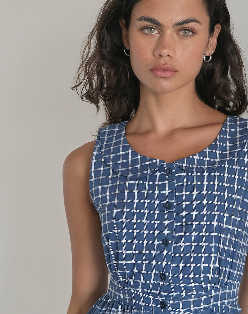 Abbildung von Sokasi Mini Dress in Navy Tartan