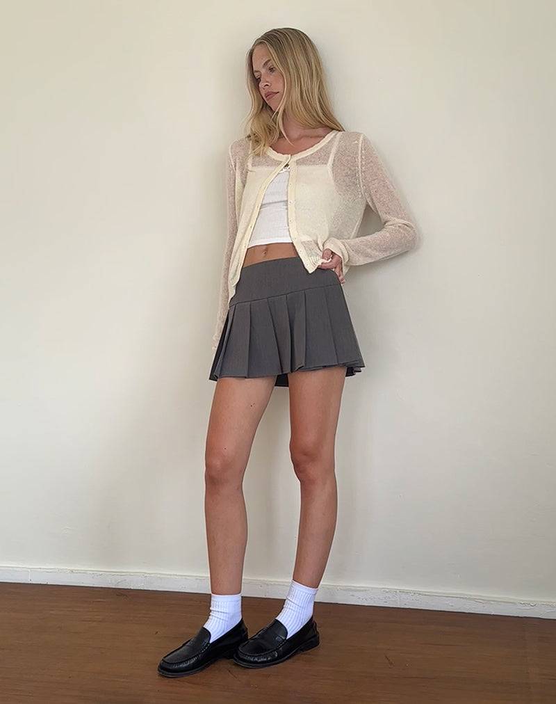 Bild von Solana Leichter Strickcardigan in Elfenbein