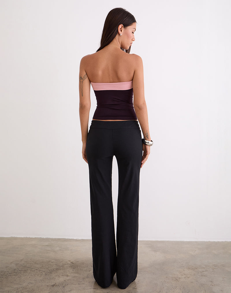 Image of Solna Bandeau-Top in Redwood mit rosa Lady-Bindung