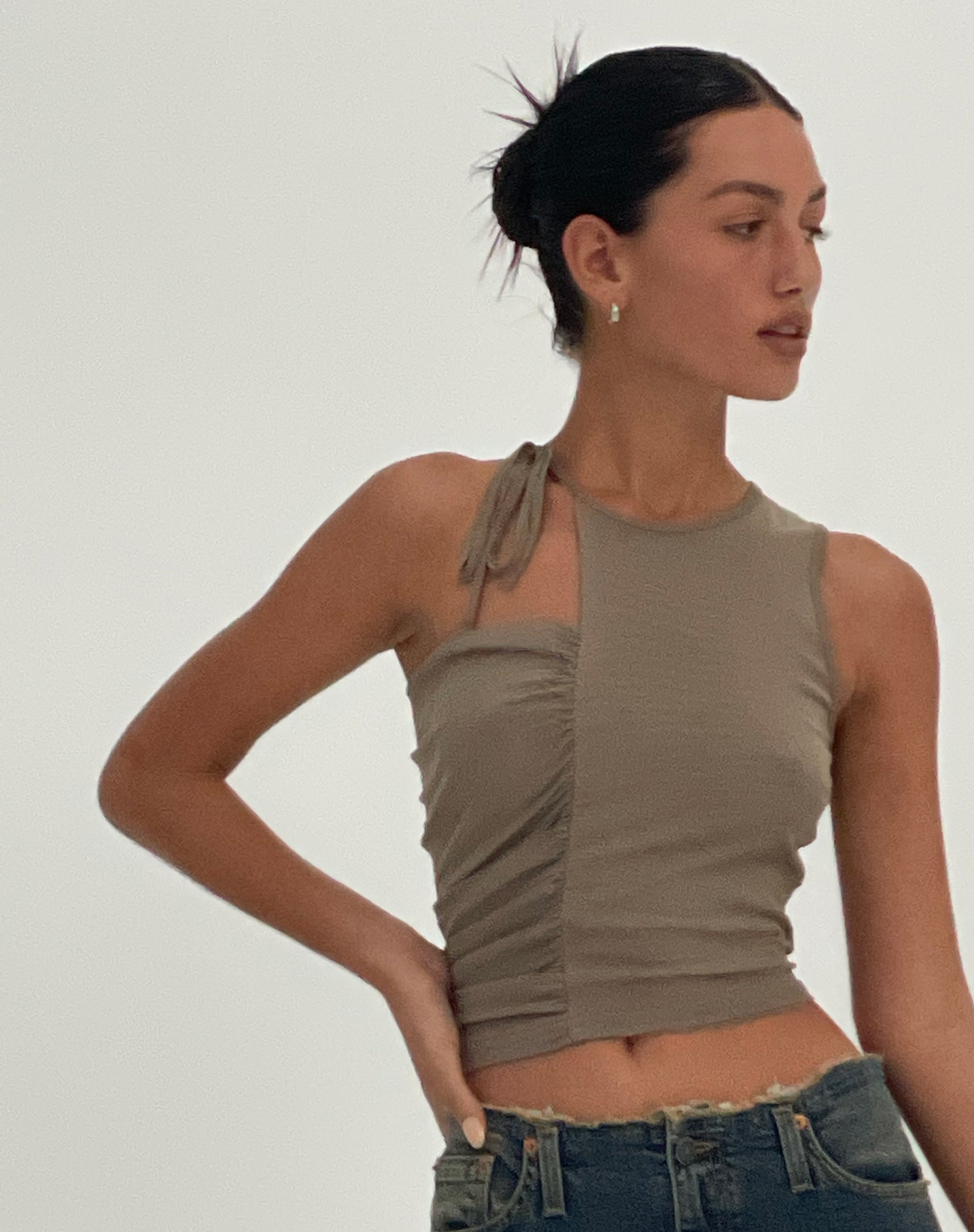 Bild von MOTEL X JACQUIE Sonja Crop Top in Hafermehl