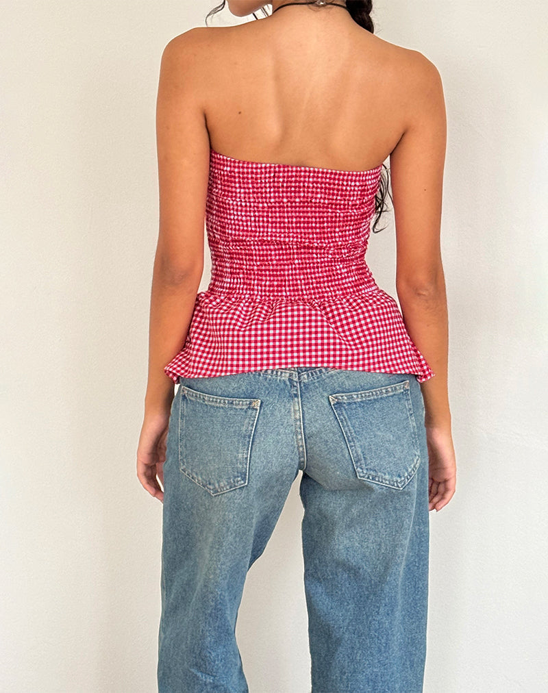 Bild von Soter Top in Red Gingham