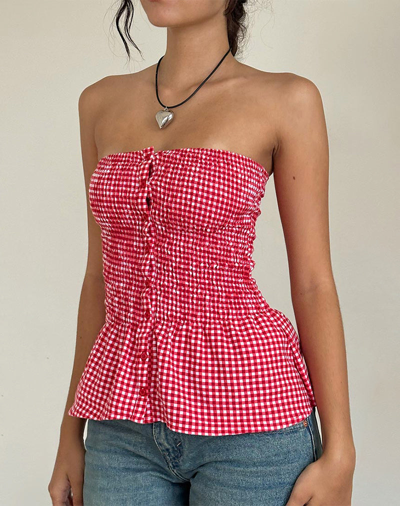 Bild von Soter Top in Red Gingham