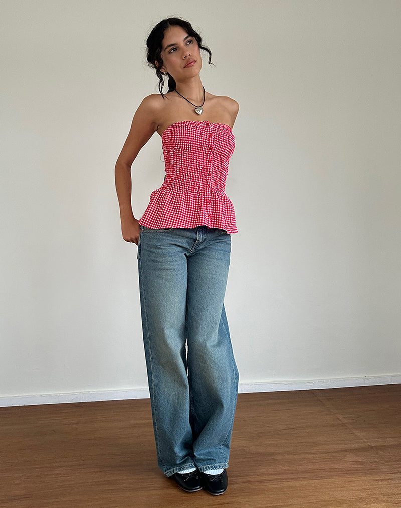 Bild von Soter Top in Red Gingham