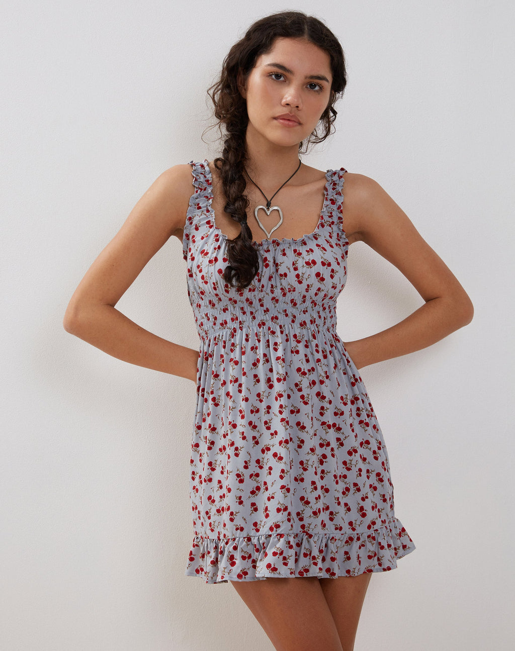 Soyata Mini-Tageskleid in Blau Floral Ditsy