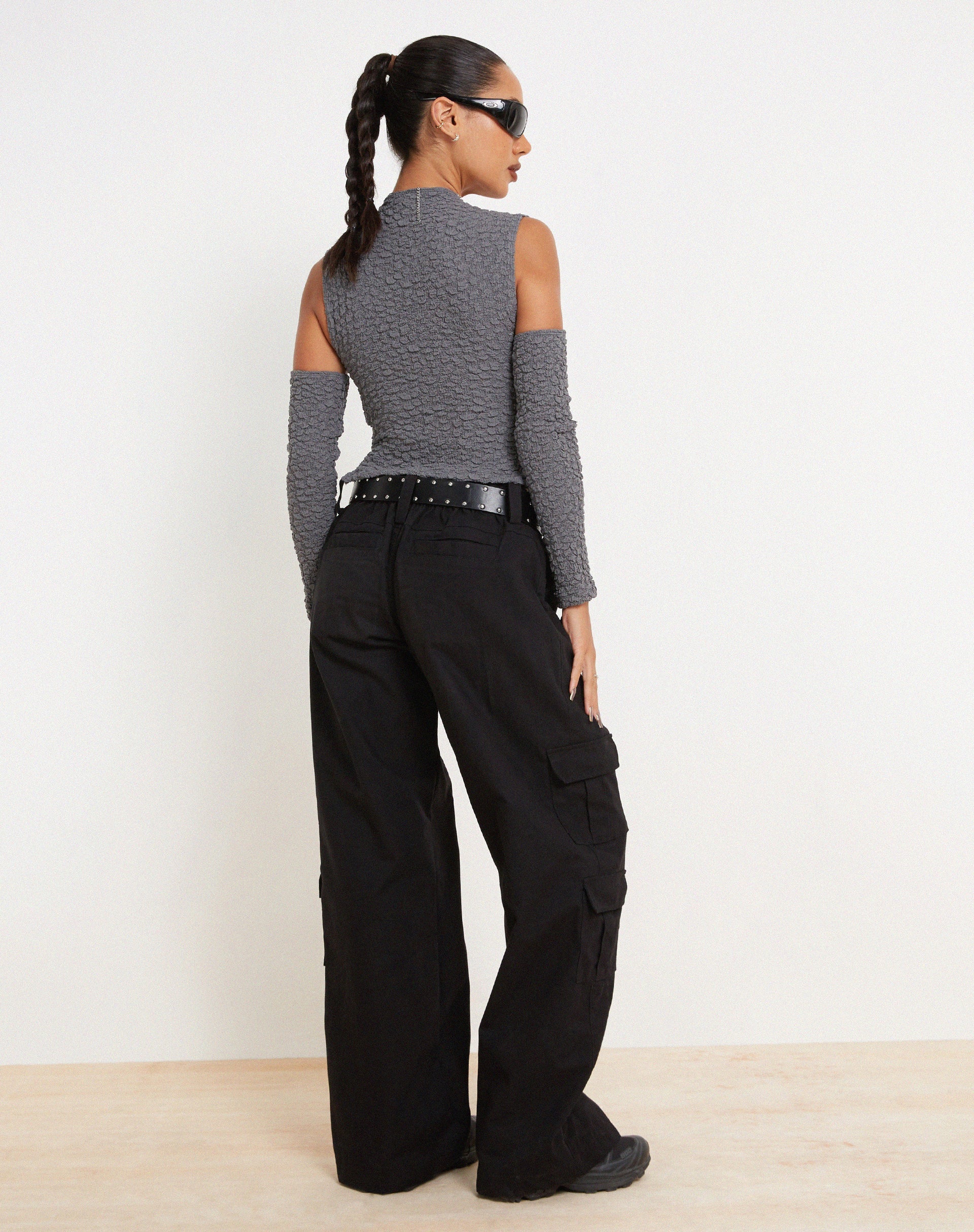 Bild von Suji Langarm-Top in Bubble Charcoal