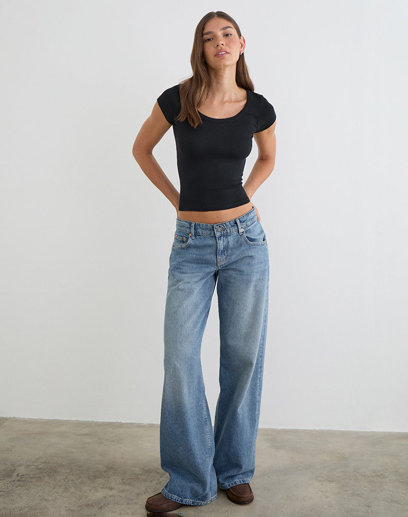 Bild von Sumala Tee in Thick Rib Black