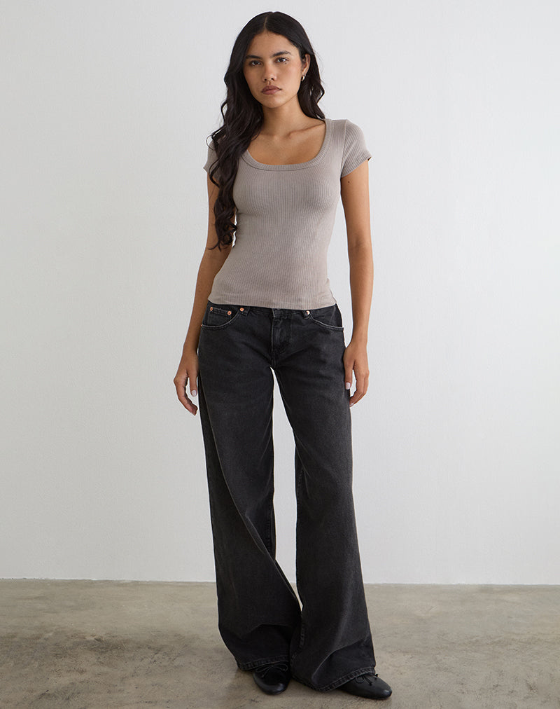 Bild von Sumala Tee in Thick Rib Moon Rock