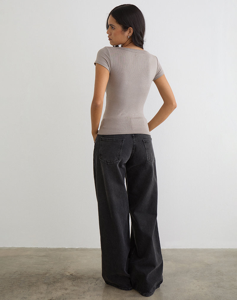 Bild von Sumala Tee in Thick Rib Moon Rock