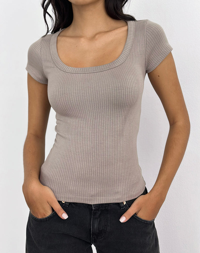 Bild von Sumala Tee in Thick Rib Moon Rock