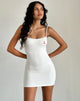 Image of Sunali Minikleid in Off-White mit Kirschen-Emblem