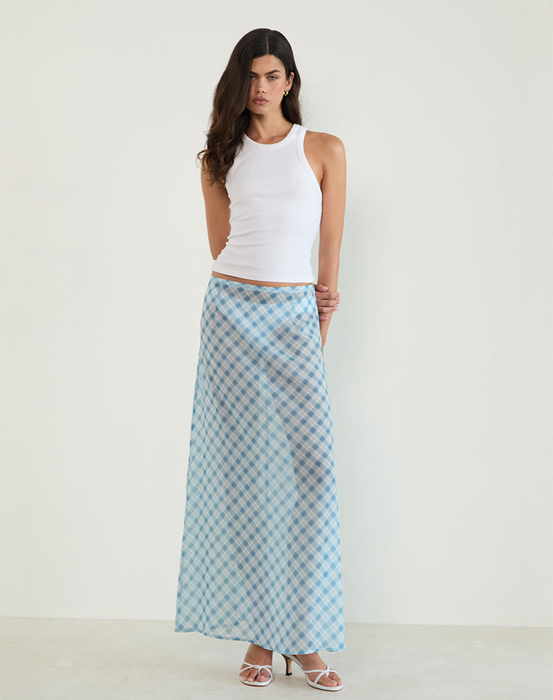 Bild von Surina Maxirock in Blurred Check Blau