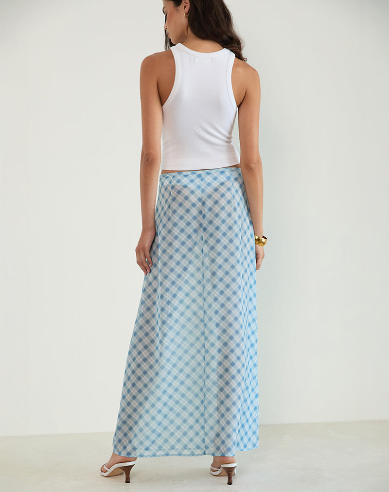 Bild von Surina Maxirock in Blurred Check Blau