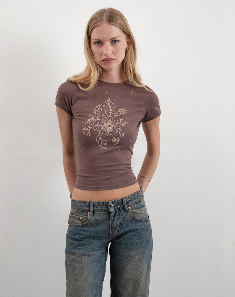 Bild von Sutin Tee in Muskatnuss Floral Pailletten