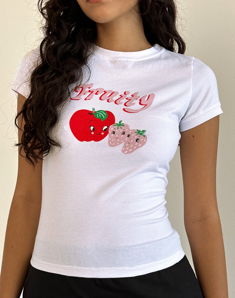 Sutin Tee in Weiß fruchtig