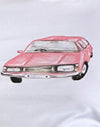 Weiß mit Scribble Car Graphic