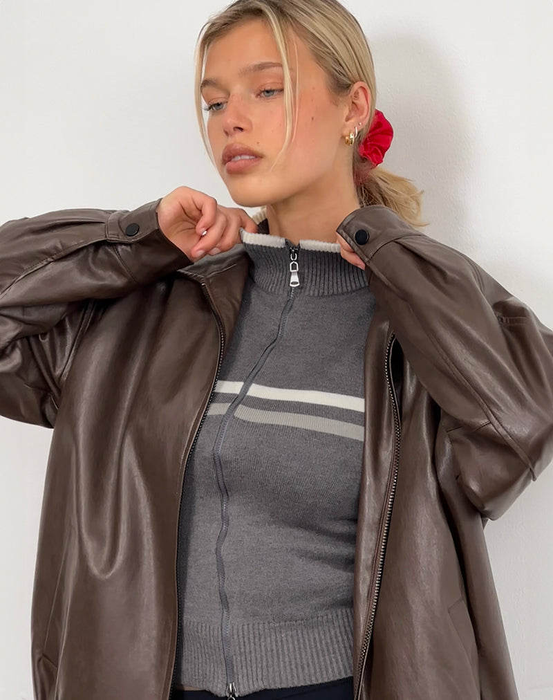 Image of Tabeya Ärmellose Strickjacke in Grau