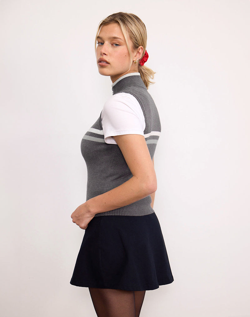 Image of Tabeya Ärmellose Strickjacke in Grau