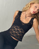 Bild von Tahoa Lace Vest in Schwarz