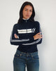Image of Takiya Zip Through Jacke in Deep Navy mit 92 Design
