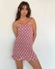 Bild von Takiyo Bandeau-Minikleid in Pink Tartan