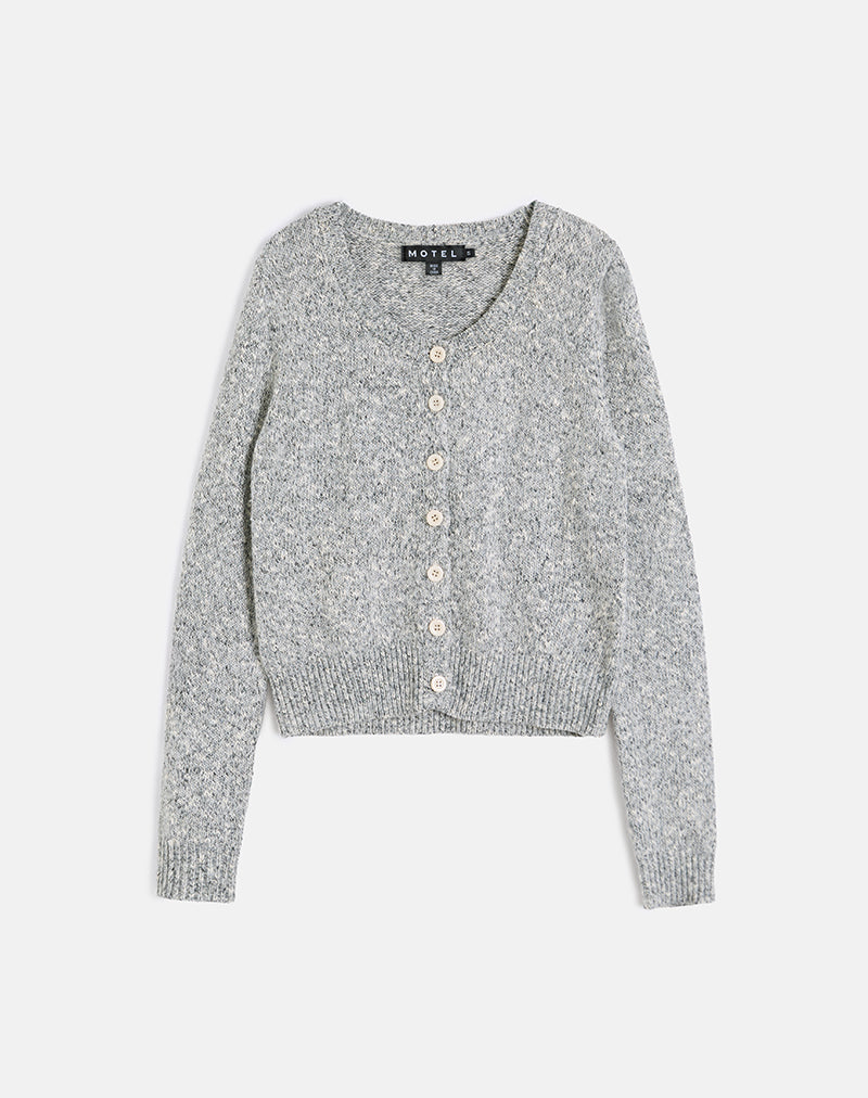 Image of Talira Strickjacke in Dunkelgrau meliert