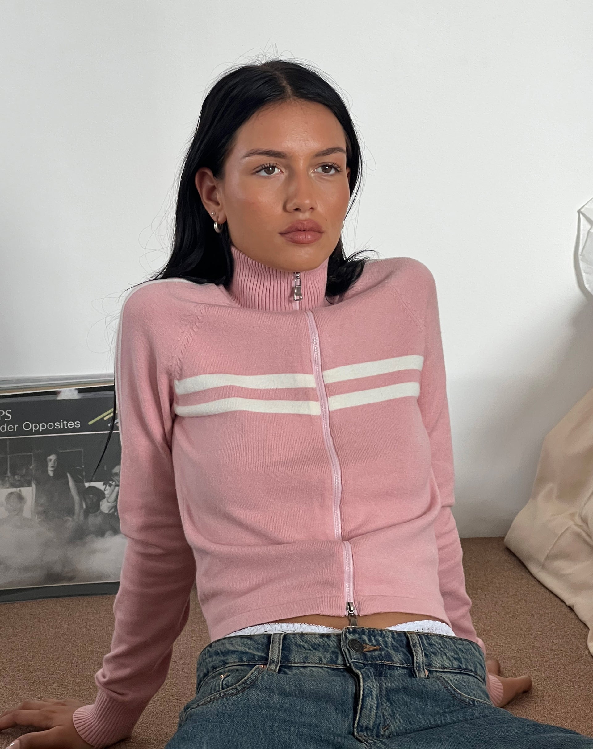 Image of Talisa Sportliche Jacke mit Reißverschluss in Knit Pink