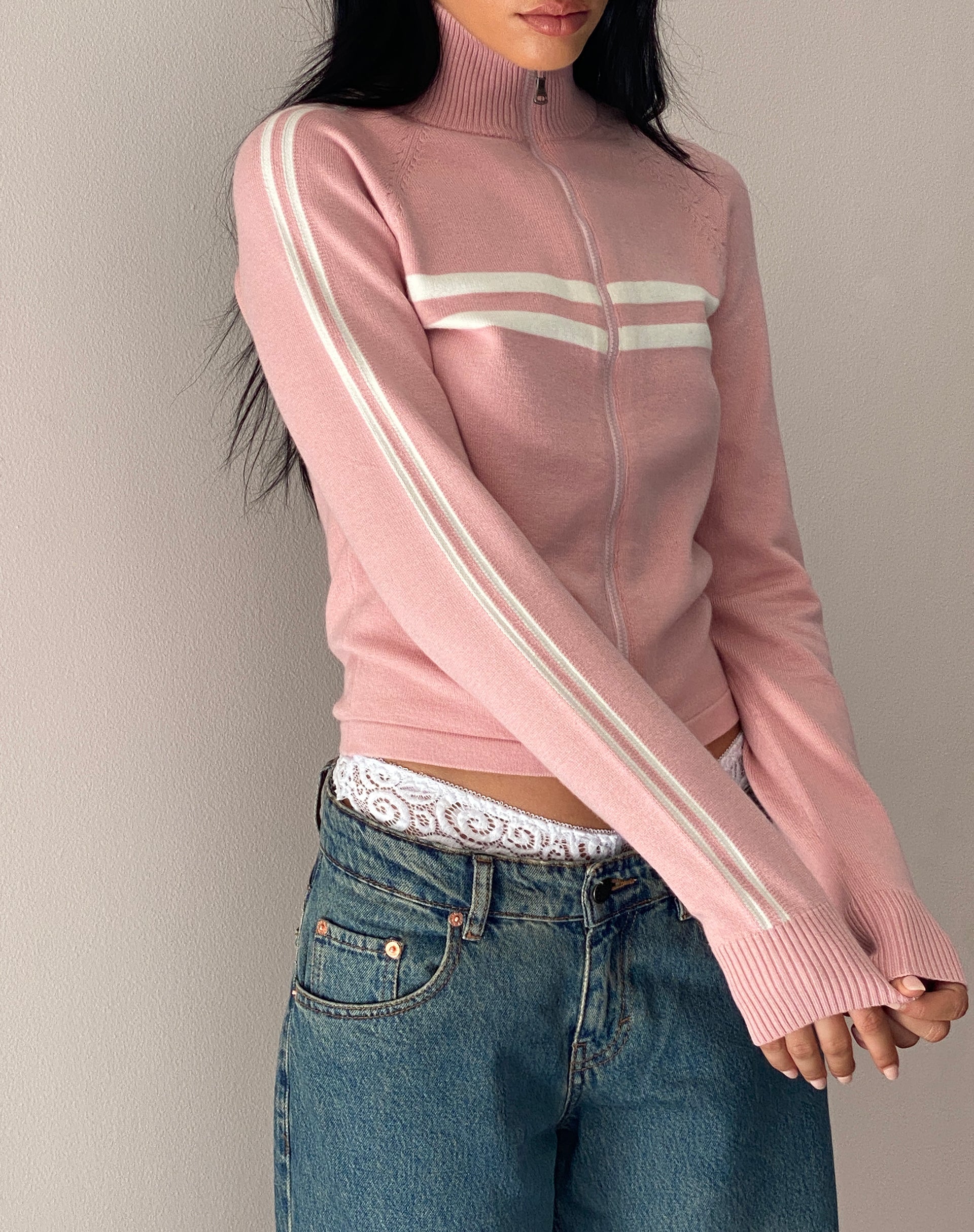 Image of Talisa Sportliche Jacke mit Reißverschluss in Knit Pink