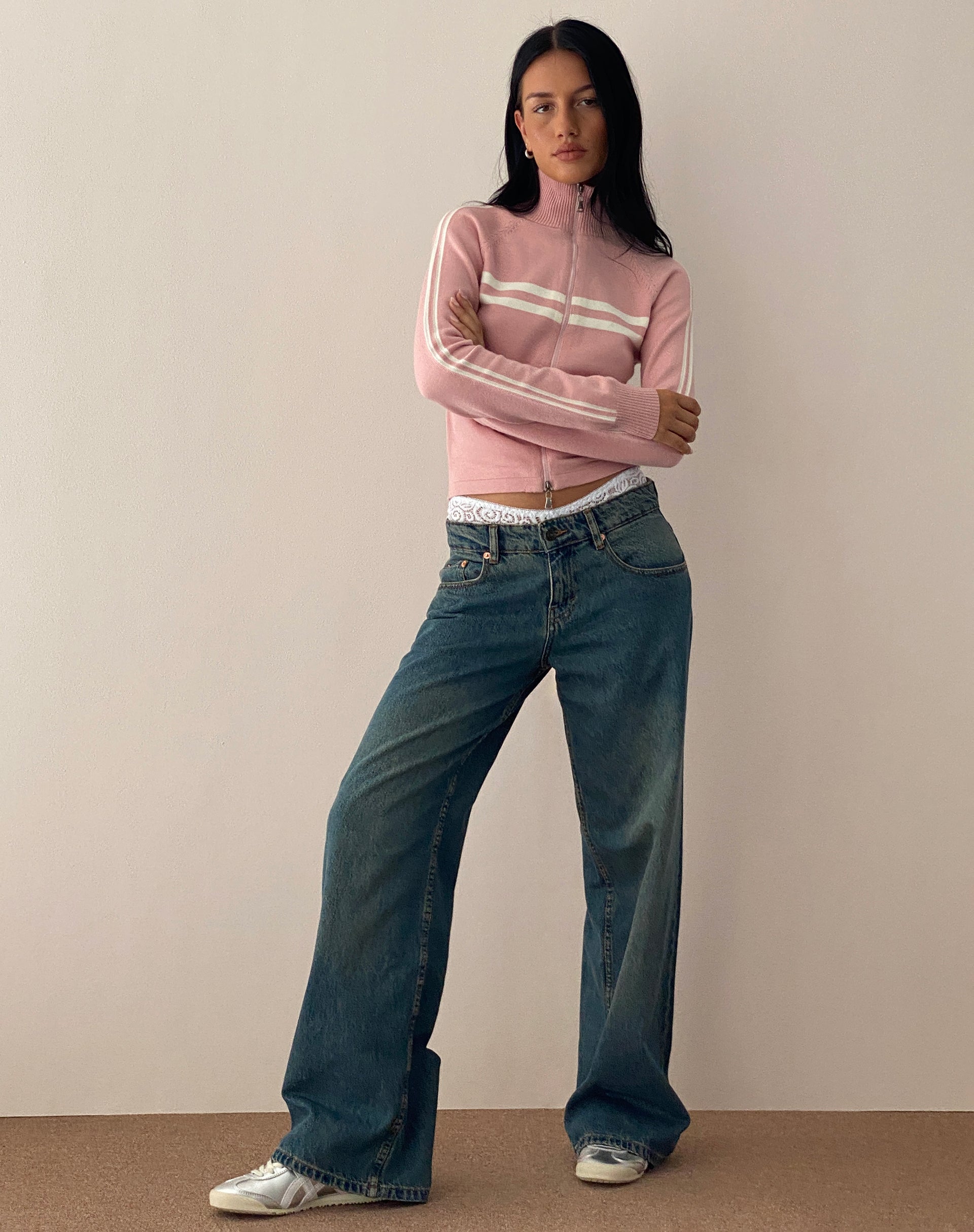 Image of Talisa Sportliche Jacke mit Reißverschluss in Knit Pink