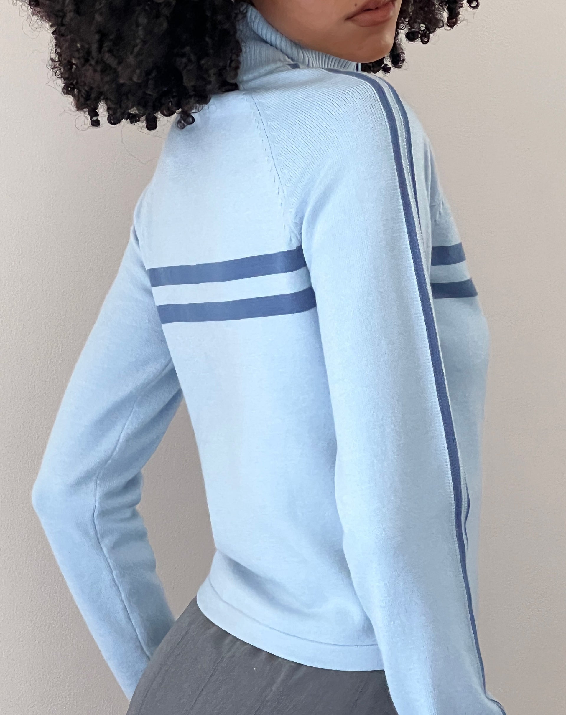 Image of Talisa Sportliche Jacke mit Reißverschluss aus Strick in Hellblau