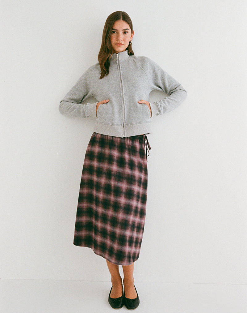 Image of Tamayo Zip Turtleneck Jumper in Grey Marl