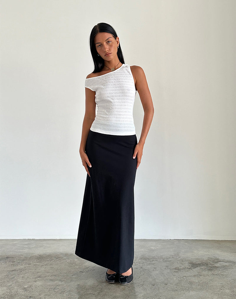 Bild von Tamia Asymmetrisches Top in Crinkle Weiß