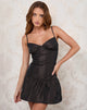 Image of Tanaka Minikleid aus Taft Schwarz