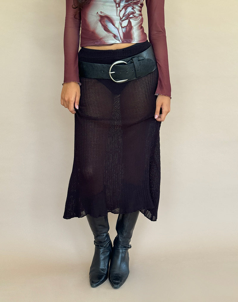 Bild von Tanisha Midirock aus Rippenstrick Schwarz