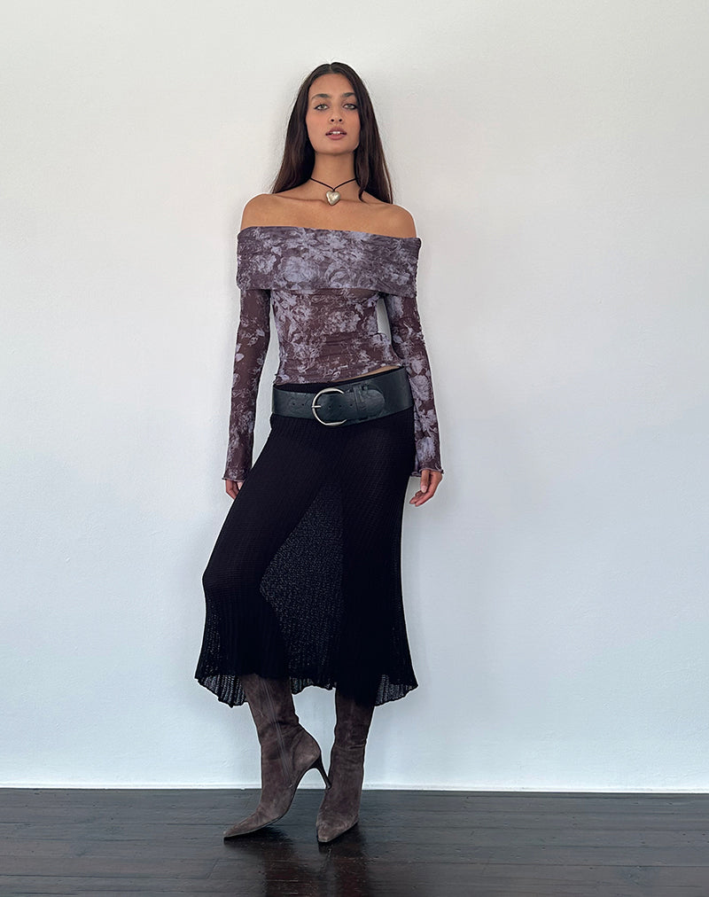 Bild von Noelle Bardot Top in Botanic Sketch Lila