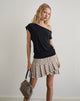 Image of Tarja Minirock in Beige mit Polka Nadelstreifen