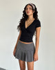 Image of Tasina Top in Schwarz mit schwarzem Einband