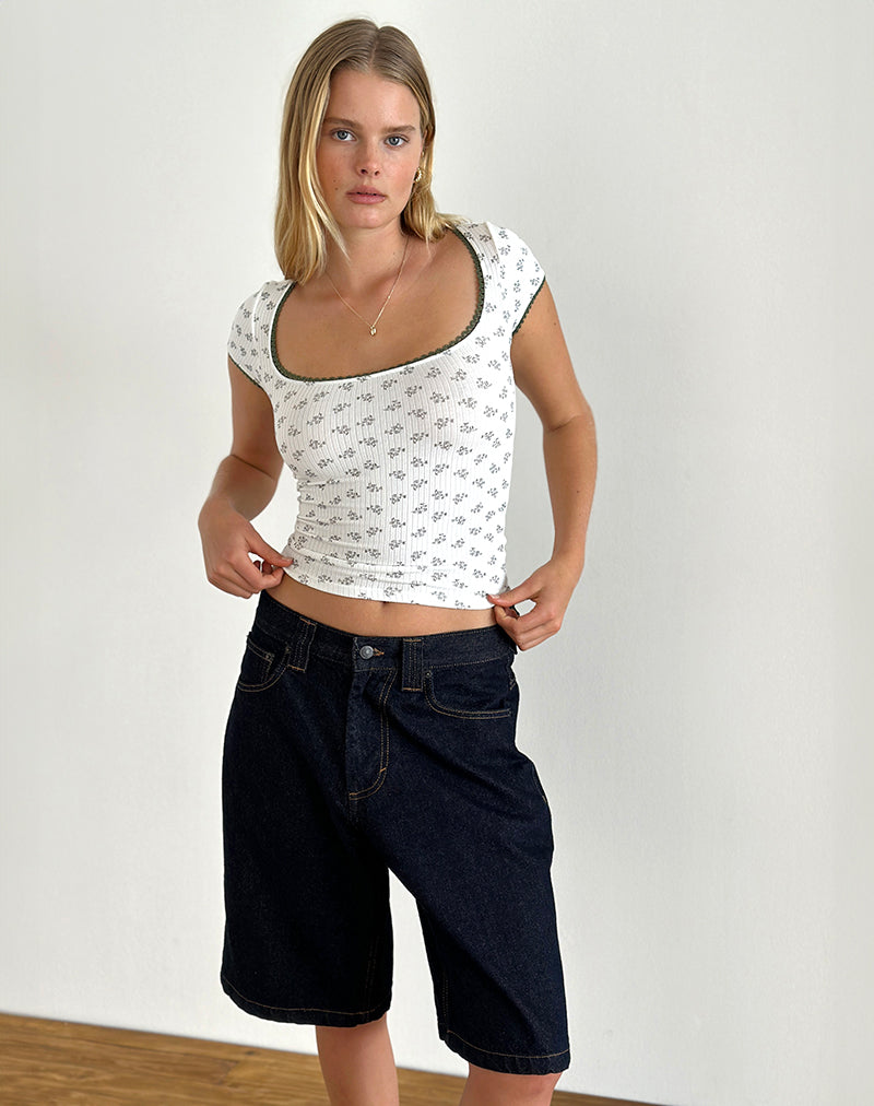 Bild von Tasuni Top in Mono Ditsy Floral