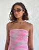 Image of Tatan Wrap Around Sonnenbrille in Taupe