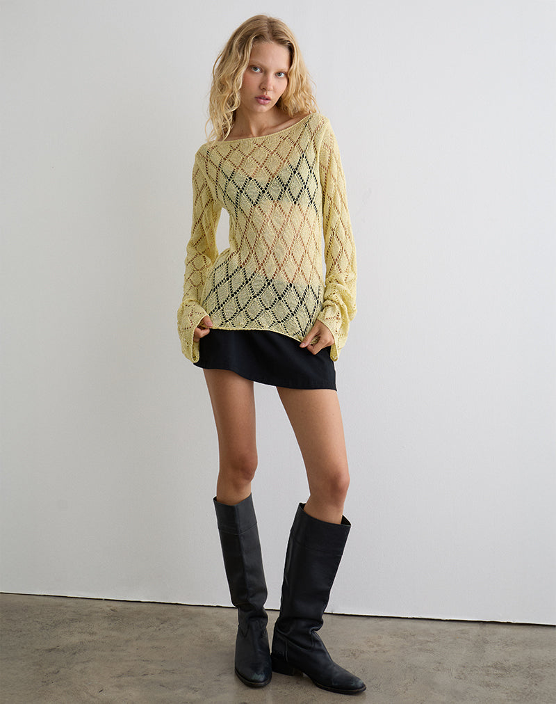 Image of Tate Pullover in Metallic-Zitrone
