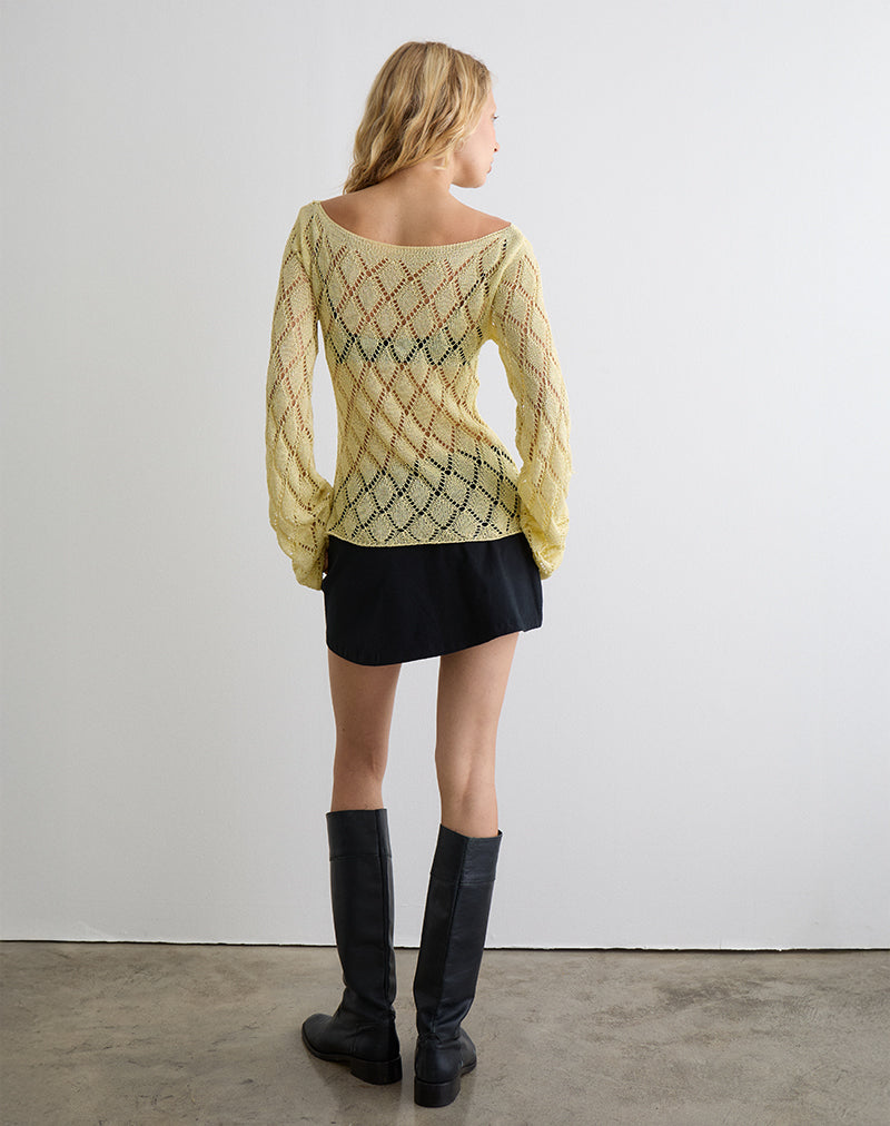 Image of Tate Pullover in Metallic-Zitrone